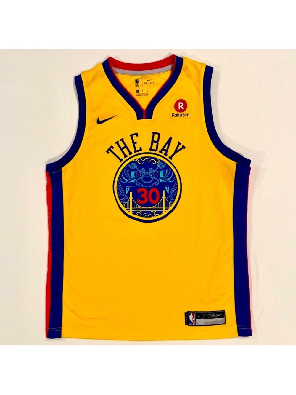 New Nike Steph Curry Golden State Warriors Jersey Boys Large 14-16 The Bay NBA